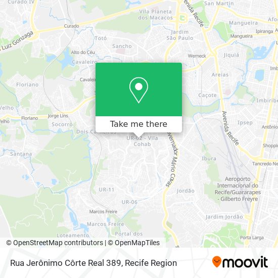 Rua Jerônimo Côrte Real 389 map