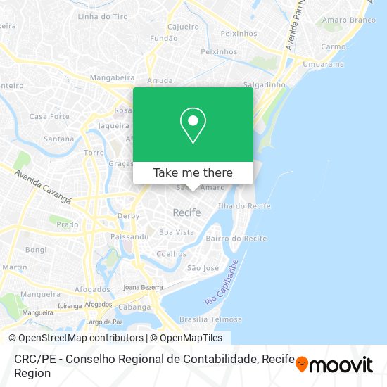 Mapa CRC / PE - Conselho Regional de Contabilidade