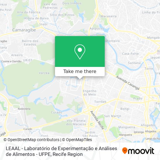 LEAAL - Laboratório de Experimentação e Análises de Alimentos - UFPE map