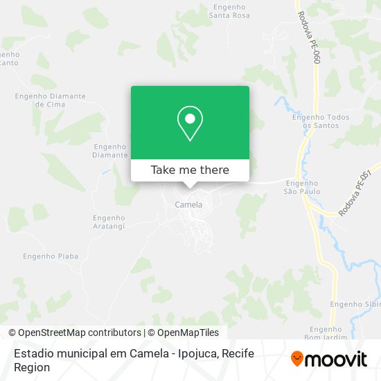 Estadio municipal em Camela - Ipojuca map