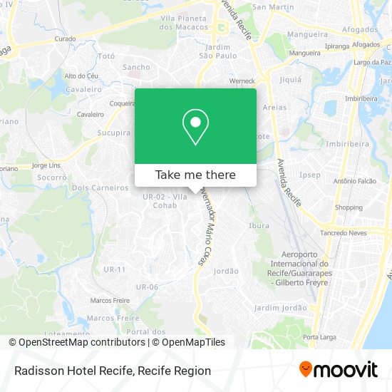 Mapa Radisson Hotel Recife