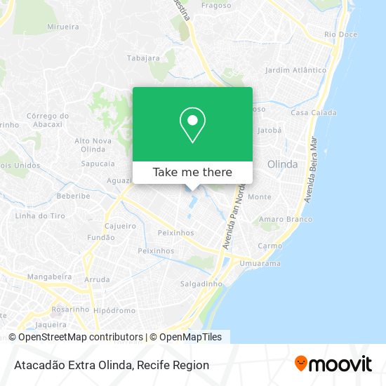 Atacadão Extra Olinda map