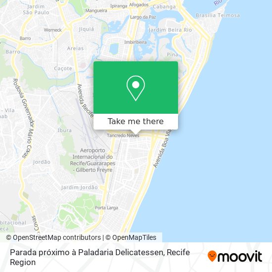 Mapa Parada próximo à Paladaria Delicatessen