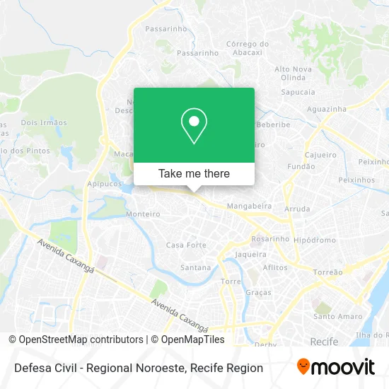 Defesa Civil - Regional Noroeste map