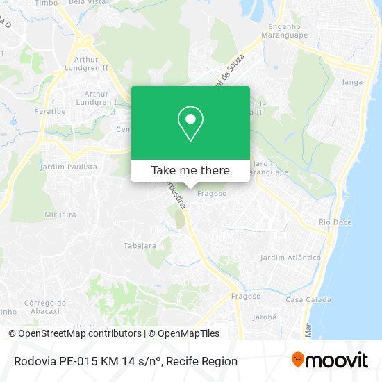 Rodovia PE-015 KM 14 s/nº map