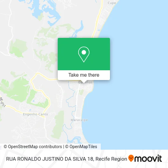 RUA RONALDO JUSTINO DA SILVA 18 map
