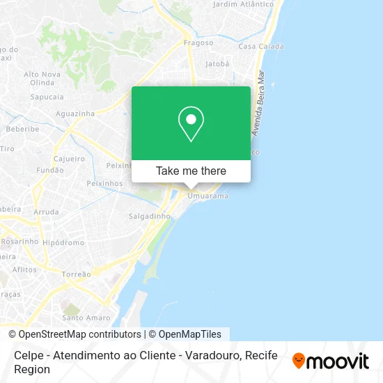 Celpe - Atendimento ao Cliente - Varadouro map