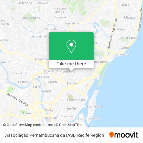 Mapa Associação Pernambucana da IASD