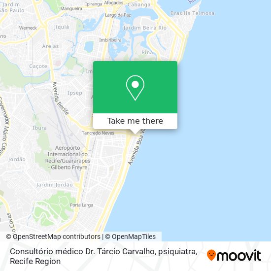 Consultório médico Dr. Tárcio Carvalho, psiquiatra map