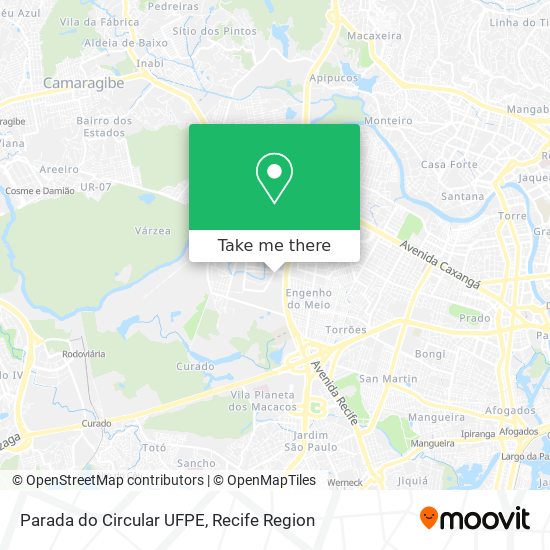 Parada do Circular UFPE map