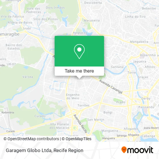 Mapa Garagem Globo Ltda