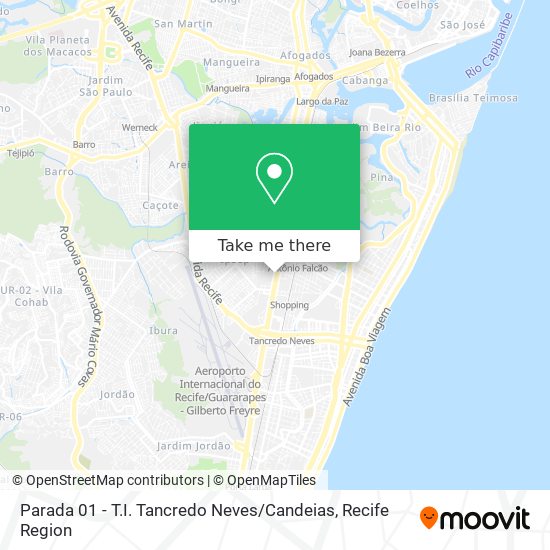 Parada 01 - T.I. Tancredo Neves / Candeias map