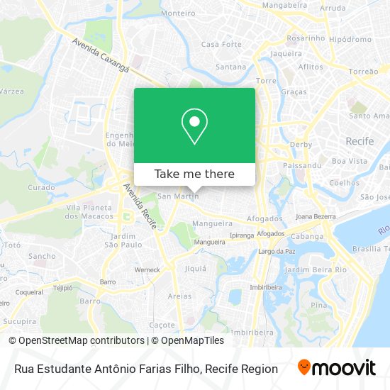 Mapa Rua Estudante Antônio Farias Filho