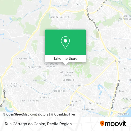 Rua Córrego do Capim map