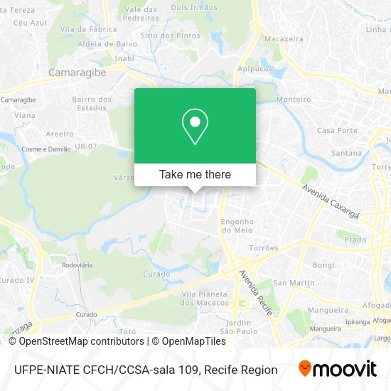 UFPE-NIATE CFCH/CCSA-sala 109 map