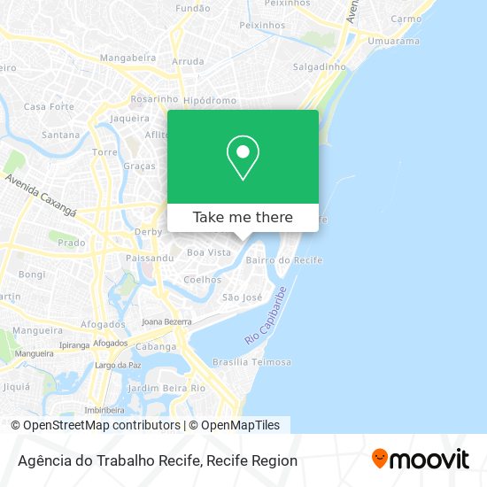 Mapa Agência do Trabalho Recife