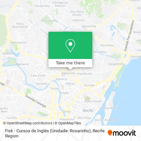 Fisk - Cursos de Inglês (Unidade- Rosarinho) map