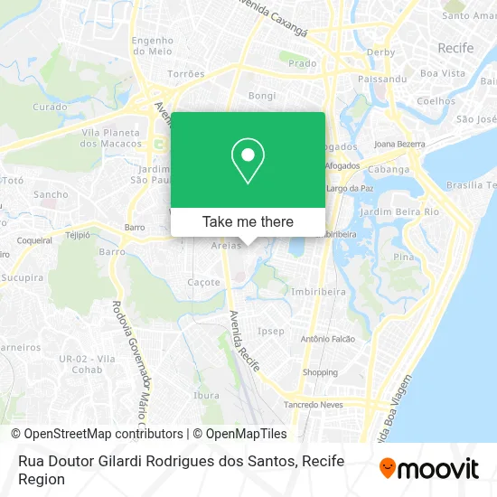Rua Doutor Gilardi Rodrigues dos Santos map