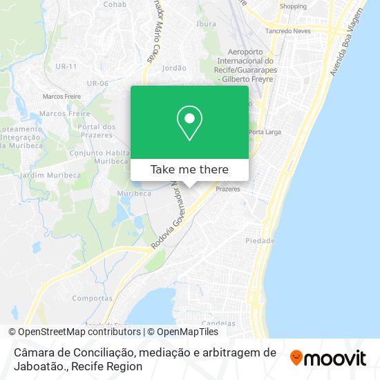 Câmara de Conciliação, mediação e arbitragem de Jaboatão. map