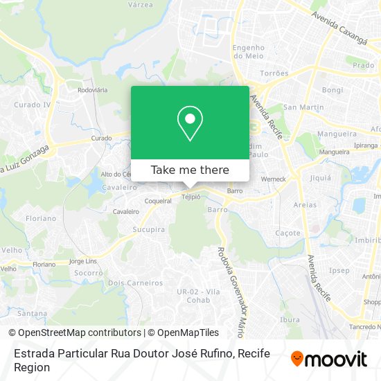 Estrada Particular Rua Doutor José Rufino map