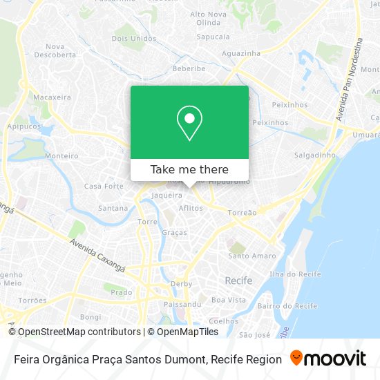 Mapa Feira Orgânica Praça Santos Dumont