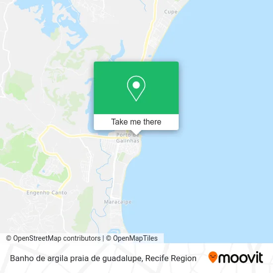 Banho de argila praia de guadalupe map