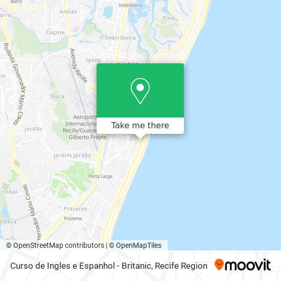 Curso de Ingles e Espanhol - Britanic map