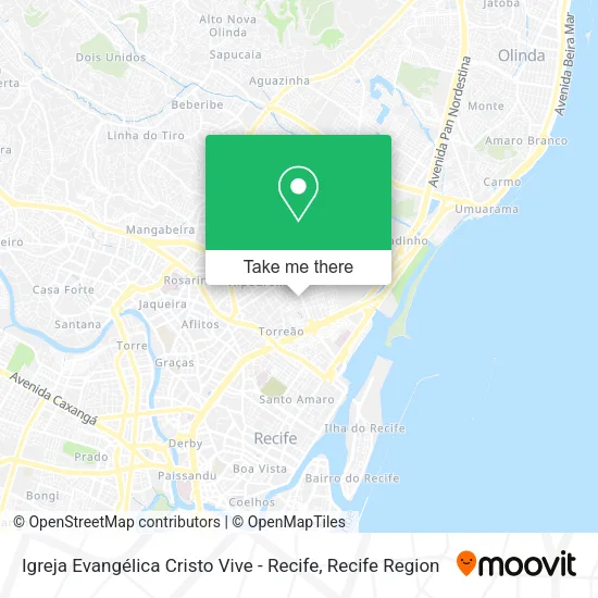Igreja Evangélica Cristo Vive - Recife map