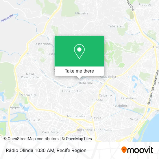 Rádio Olinda 1030 AM map