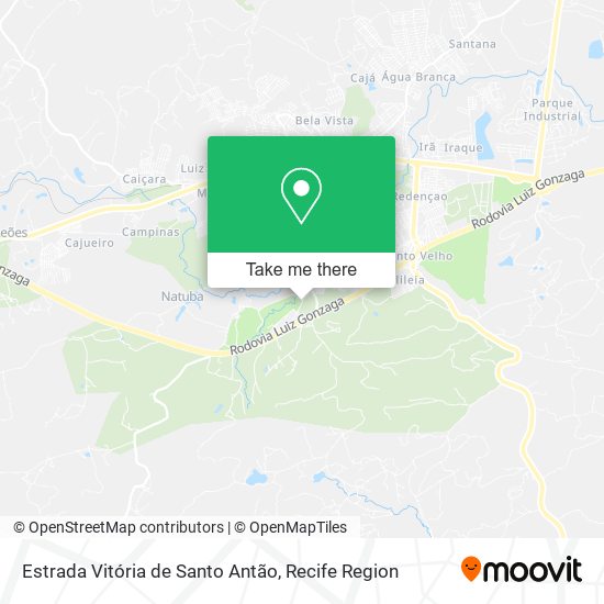 Estrada Vitória de Santo Antão map