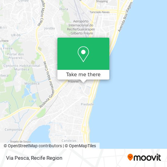 Via Pesca map