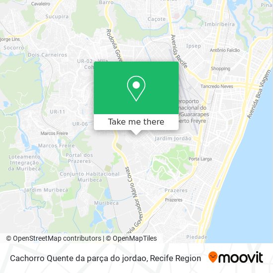 Mapa Cachorro Quente  da parça do jordao