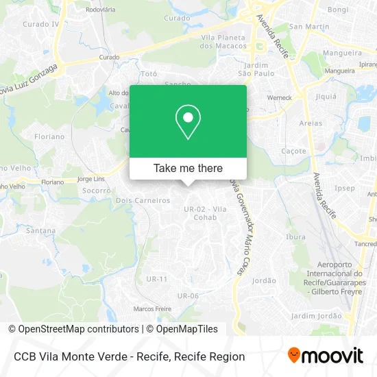 CCB Vila Monte Verde - Recife map