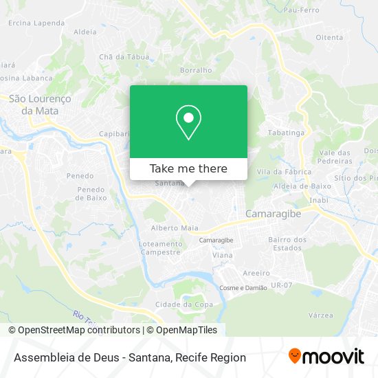 Assembleia de Deus - Santana map