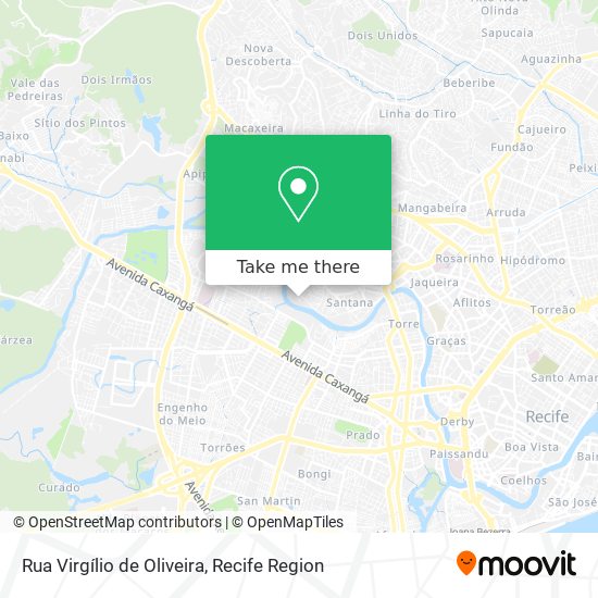 Mapa Rua Virgílio de Oliveira