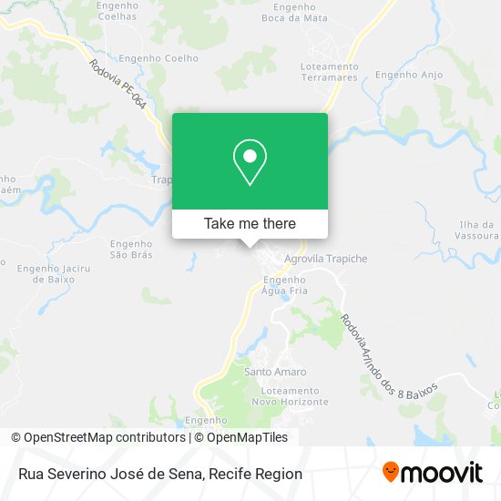 Rua Severino José de Sena map