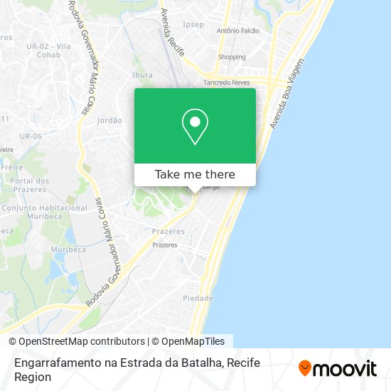 Engarrafamento na Estrada da Batalha map