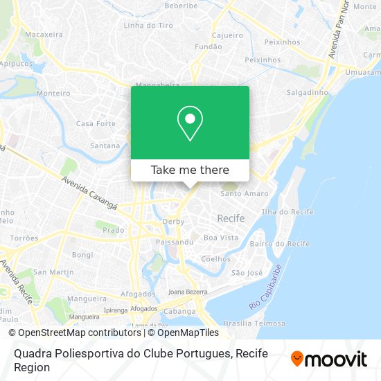 Quadra Poliesportiva do Clube Portugues map