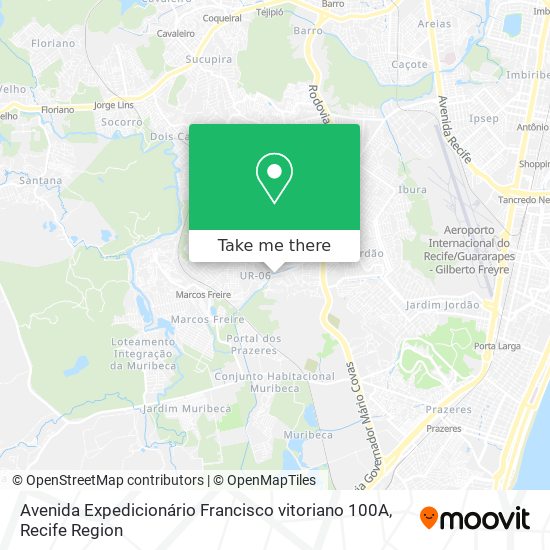 Mapa Avenida Expedicionário Francisco vitoriano 100A