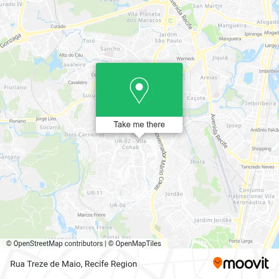 Rua Treze de Maio map