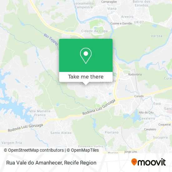 Rua Vale do Amanhecer map