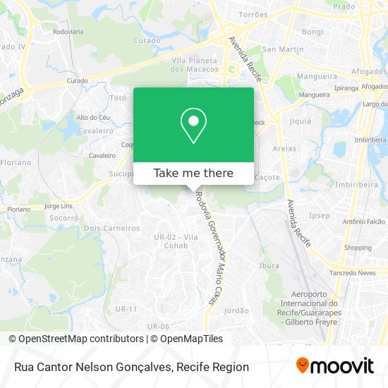 Rua Cantor Nelson Gonçalves map