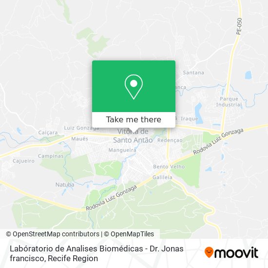 Labóratorio de Analises Biomédicas - Dr. Jonas francisco map