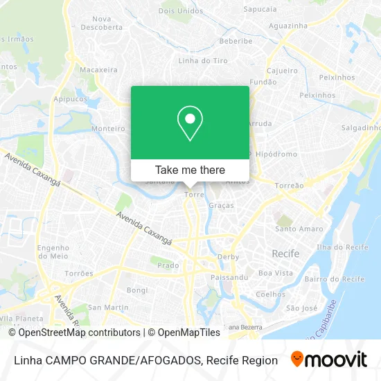 Linha CAMPO GRANDE/AFOGADOS map