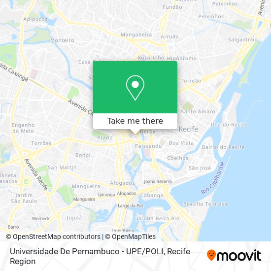 Mapa Universidade De Pernambuco - UPE / POLI