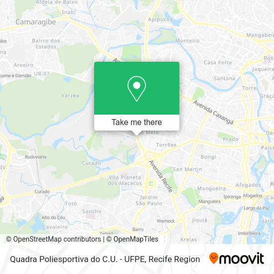 Quadra Poliesportiva do C.U. - UFPE map