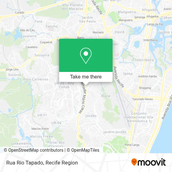 Rua Rio Tapado map