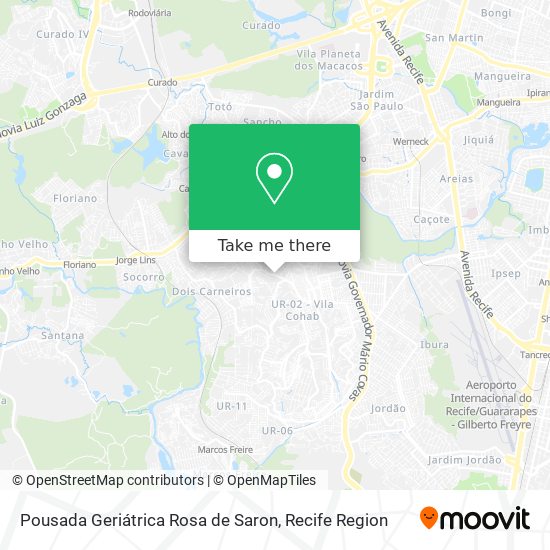 Pousada Geriátrica Rosa de Saron map