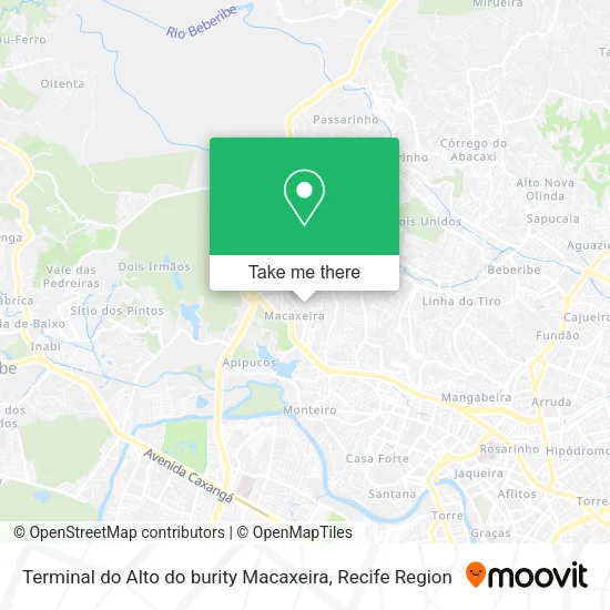 Terminal do Alto do burity Macaxeira map