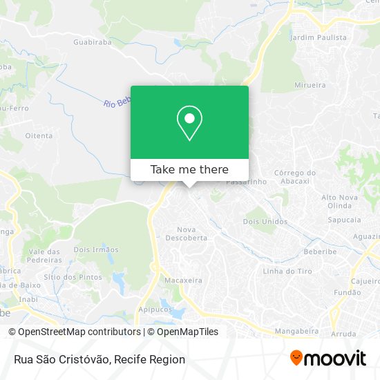 Rua São Cristóvão map